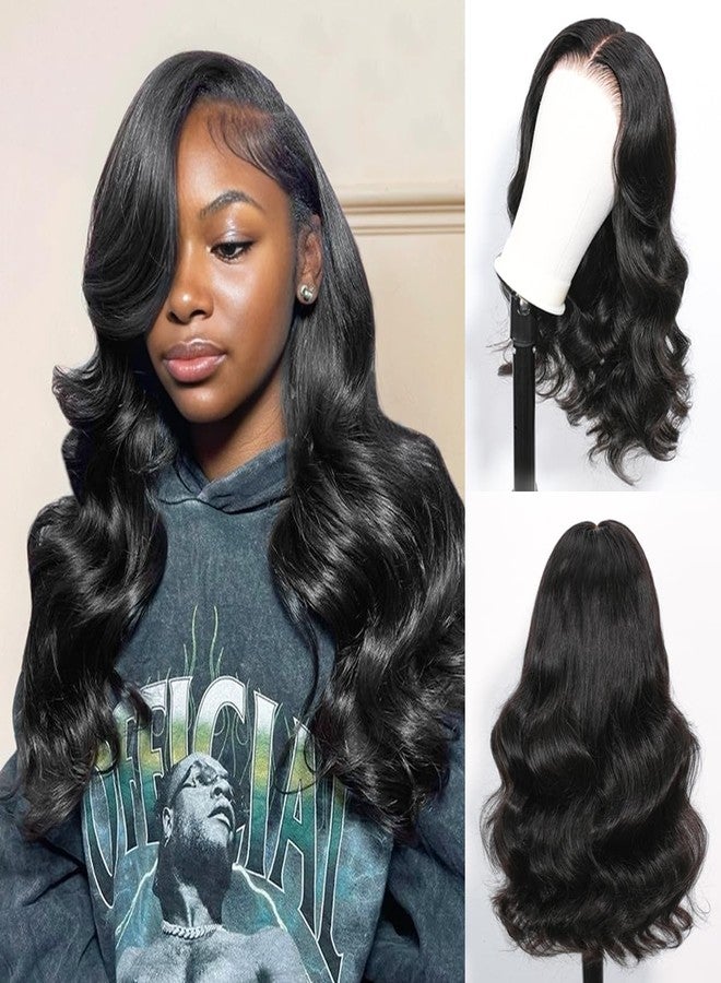 ShowJarlly Wear and Go Glueless Wigs Human Hair Pre Cut 9x6 HD Lace Closure Wigs Human Hair 200% Density Body Wave Lace Front Wigs Human Hair Natural Black 20 Inch (Small Cap Wig 21.5"-22.5") - Image 1